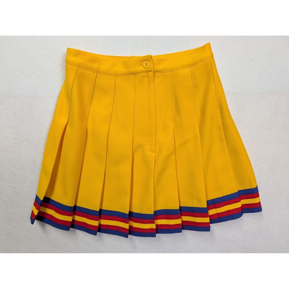 Varsity Womens Cheerleading Uniform Set 34 5-14 UCA USA Sweater Skirt Yellow - Picture 10 of 16